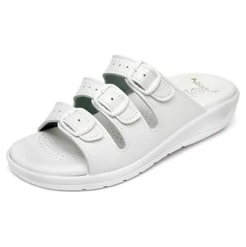 Dámská zdravotní obuv Firýt Dámský třípáskový pantofel 147 Bílá Ostatní: Bílá, Rozměr: 41