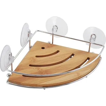 Drátěná police MSV rohová polička s přísavkami JOY