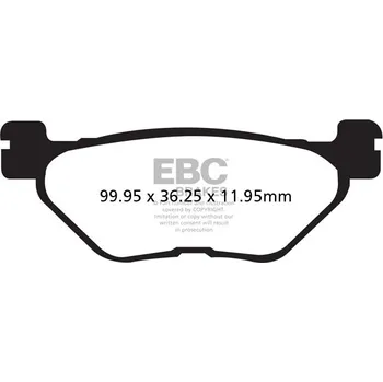 Brzdová destička Brzdové destičky EBC SFA319 YAMAHA XP 500 T-MAX (ABS) 2001-2003