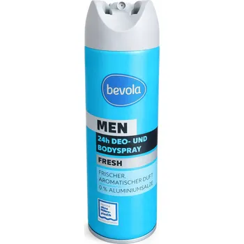 Bevola Men Deo & Body Spray Fresh 24h 200 Ml vegan 0% Alu DE (Deodorant a tělový sprej pro muže)
