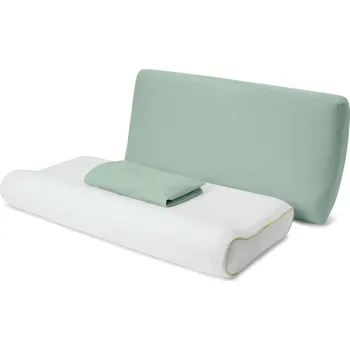 Povlak na polštářek 722405 - Tchibo - Žerzejové povlaky na šíjový polštářek - barva: zelená