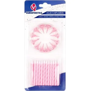 Dortová svíčka Narozeninová svíčka spirálová - růžová dekorace na dort