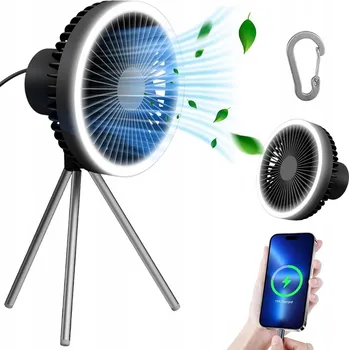 Domácí ventilátor Podlahový ventilátor Bedee, venkovní ventilátor, černý