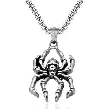 Přívěsek Přívěsek z chirurgické oceli Pavouk Smrtihlav, Model BEZ ŘETÍZKU (pouze přívěsek) Impress Jewelry 97k-cube
