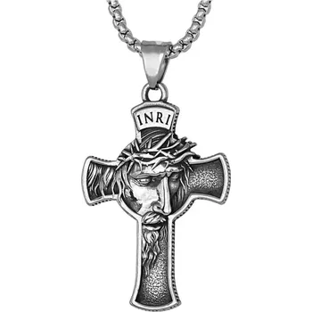 Přívěsek Přívěsek z chirurgické oceli Trnová koruna INRI - Model BEZ ŘETÍZKU (pouze přívěsek)