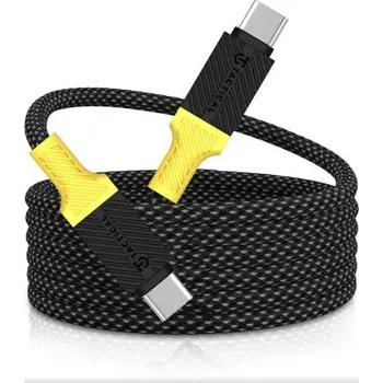 Datový kabel Tactical MagRope USB-C/USB-C 1m Black/Yellow (8596311256523)