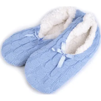 Dámské baleríny Dámské zimní balerínky s protiskluzem, velké, 3 (vel. 35-38) modrá světlá