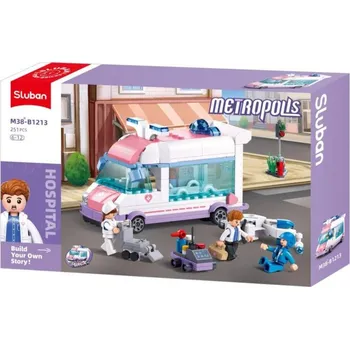 Dětské zboží Sluban Metropolis Auto záchranná služba 251dílků + 3 figurky (stavebnice)