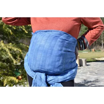 Šátek na nošení dítěte MEXICKÉ Rebozo - Modrá Jaquelin 320 x 60cm