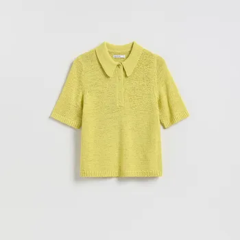 Dámský svetr Reserved - Svetr s krátkým rukávem - žlutozelená - 876IP-71X - 876IP-71X-L