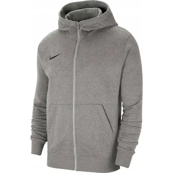 Pánská mikina NIKE PARK 20 FLEECE FZ HOODIE JUNIOR -S -128-137-- Dětská Mikina s Kapucí na Zip Mikina Šedá