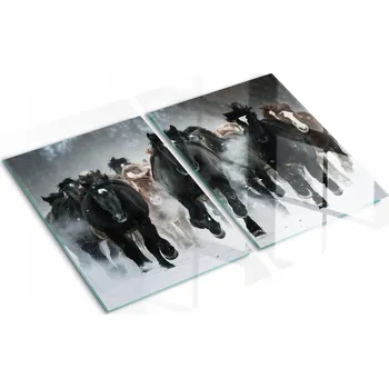 Obraz Dekorativní skleněné kuchyňské desky na krájení Koně v cvalu 2x30x52 cm