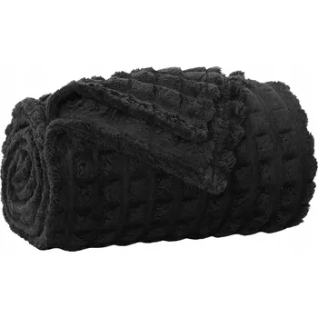 deka Plažová deka Černá 150 x 130 cm Fleece