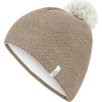 Čepice DRASSN Recyklovaná čepice Parkstein s bambulí DRASSN BÉŽOVÁ