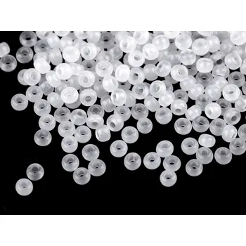 Dětské navlékací korálky Rokajl Preciosa 8/0 - 3 mm, malé, 02090 bílá