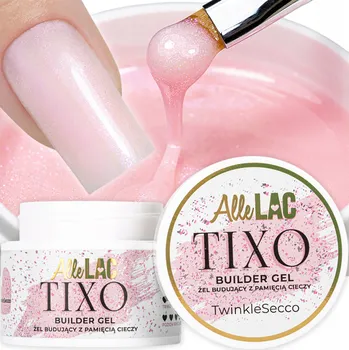Lak na nehty Stavební Gel Na Prodlužování nehtů ALLELAC 45 g Tixo Twinkle Secco