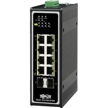 Switch Přepínač 8x zdroj Unmanaged Ethernet Switch, 10/100/1000Mb/s, 2GbE SFP, PoE+ 30W, -40°?+75 (NGI-U08C2POE8)