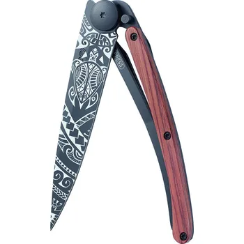 Sport Kapesní nůž Deejo 1GB139 Tattoo Black 37g coralwood Polynesian