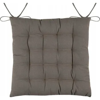 Podsedák Polštář na židli DUO 38x38, taupe, bavlna prošívaný, sedák se stahovací šňůrkou