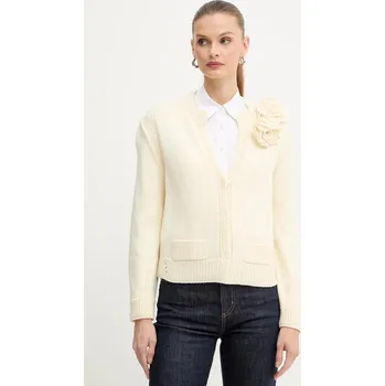 Dámský svetr Kardigan s příměsí vlny Luisa Spagnoli 100080 béžová 01X, vel. L