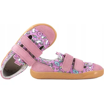 Dámské polobotky MAZUREK Bačkůrky Růžové Barefoot Kožené a Textilní Polobotky PAPUČE PAPCIE 29