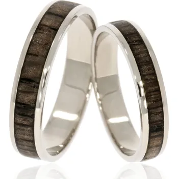 Prsten Zlatnictví Helios Zlaté snubní prsteny se dřevem L-371/B