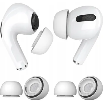 Příslušenství pro sluchátka NÁHRADNÍ SILIKONOVÉ ŠPUNTY / NÁSTAVCE DO UŠÍ PRO AIRPODS PRO, BÍLÉ, VELIKOST L