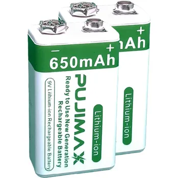 Článková baterie nabíjecí Lith. baterie 9V/650mAh (1000 cyklů) 2ks