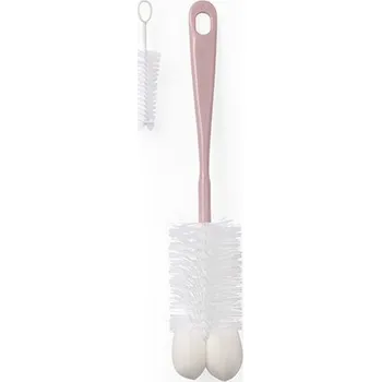 Sada kartáčů na mytí lahví a dudlíků pro děti 0m+, pudrová