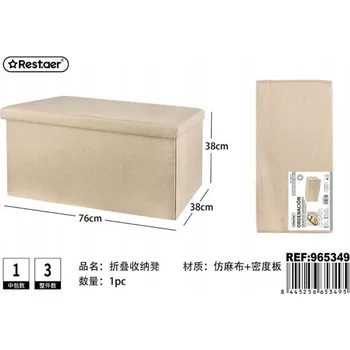 Úložný box Skládací Úložný Box z Netkané Textilie Béžový 76x38x38 cm