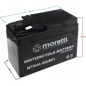 Motobaterie Akumulátor Moretti AGM (Gelový) MTR4A-BS