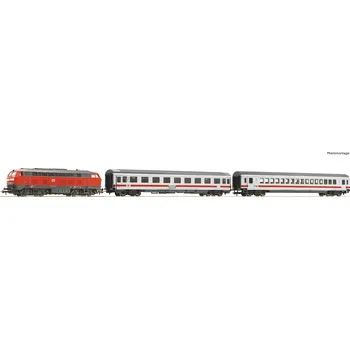 Modelová železnice ROCO 5110012 H0 Digitální set - vlak s lokomotivou BR218 DB s kolejemi RL RO5110012