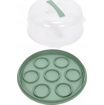 Úložný box KRABIČKA S VÍKEM ZELENÁ NA MUFFINY TĚSTO 25 x 14 CM