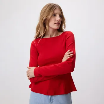 Dámská halenka Reserved - Halenka s volánovým lemem - červená - 779KL-33X - 779KL-33X-S