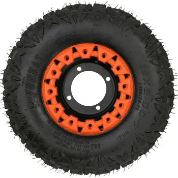 Pneumatika Kompletní kolo 7 palců s pneu 16x8-7 oranžová 4x110mm