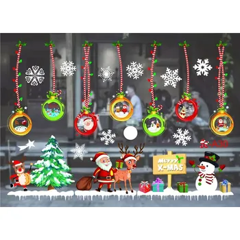 Vánoční dekorace FANDY Samolepka na okna 35x50 cm 2 ks 06