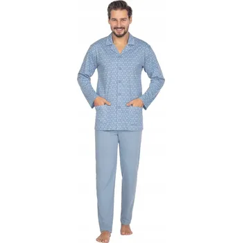 Pánské pyžamo Regina pánské pyžamo 463 s dlouhým rukávem, velikost L