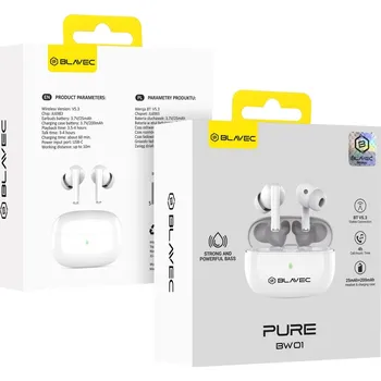Sluchátka Bezdrátová sluchátka Blavec TWS BW01 Pure (BW01-W) bílá