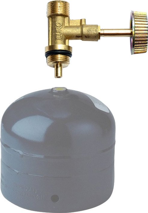 Jednocestný ventil EURO G3/8" LH na 2 Kg plynovou láhev, RB1900-05 / N1162 GSK (Odtlačný ventil 3/8" na 2 kg plynovou LPG láhev)