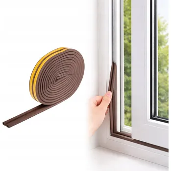 Těsnění do okna a dveří Těsnění CALDO Profil P pro okna a dveře 2x3M Hnědé Galicja