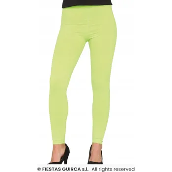 Dámské legíny NEONOVĚ ZELENÉ LEGÍNY NA NEON PÁRTY VE STYLU 80. LET