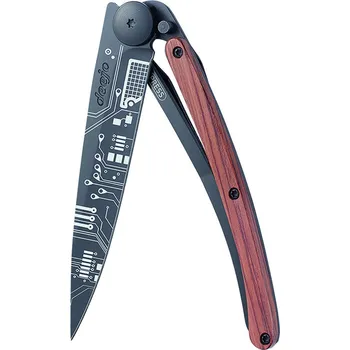 Sport Kapesní nůž Deejo 1GB150 Tattoo Black 37g coralwood Circuit Board