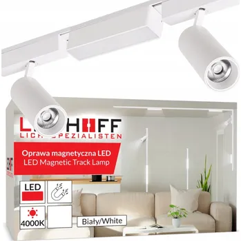 Magnetické lištové osvětlení Lišta 1m + 3x reflektor, BÍLÁ