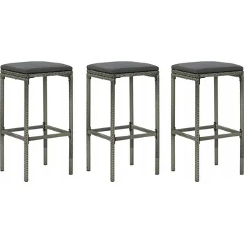 Barová židle VidaXL Barová Židle šedá 76 cm dřevěná