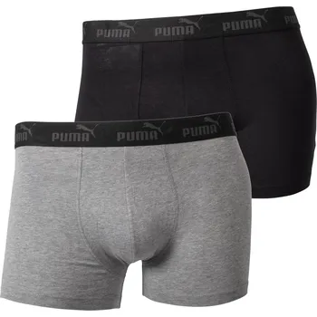 Pánské oblečení Puma Pánské boxerky "Slim Fit", 2 kusy (černá/antracitová, L)