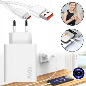 90W Nabíječka s 6A USB-C kabelem 1M pro Xiaomi 15 14 Ultra POCO F6 X7 F7 Pro