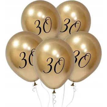 Balónek Balónky Beauty&Charm 30, platinové, zlaté, 12/5 ks