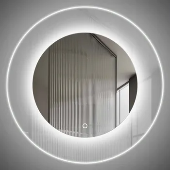 Zrcadlo ZRCADLO Kulaté 80cm LED ORBIT RING do Koupelny s Dotykovým Spínačem