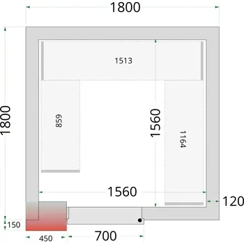 Tefcold Sada regálů pro stavebnicový box 180x180 cm