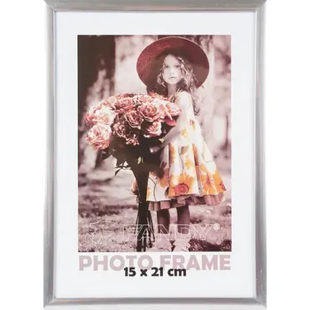 Rám na obraz FANDY Plastový rámeček Simple 2 15x21 3 stříbrný
